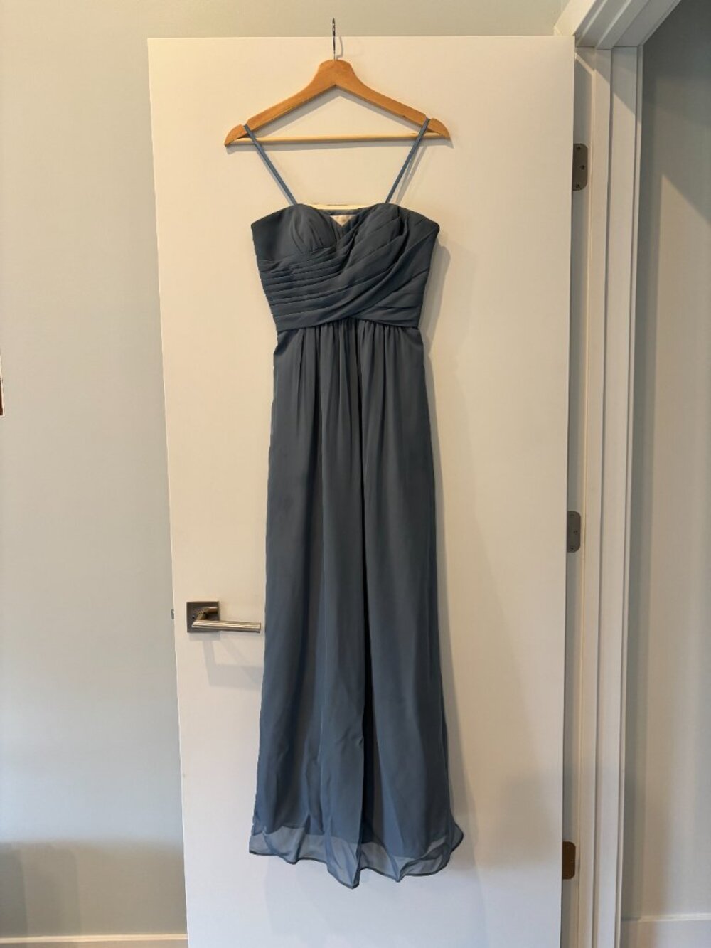 Strapless chiffon dress
